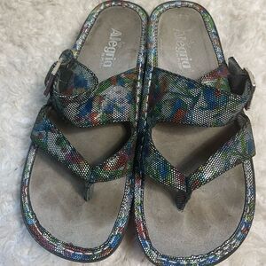 Alegria Valentina Manic Botanic Sandals with Arch support buckle EUR SZ39